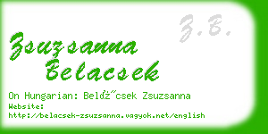 zsuzsanna belacsek business card